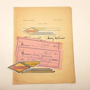 ORIGINAL HARLEY 1933 (61″ HILLCLIMBER RECEIPT) “FH 510” – KNUCKLEHEAD