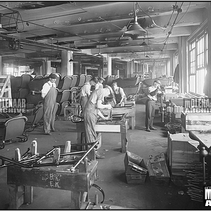 Vintage Harley-Davidson Photo Poster – Milwaukee Manufacturing Factory 1918