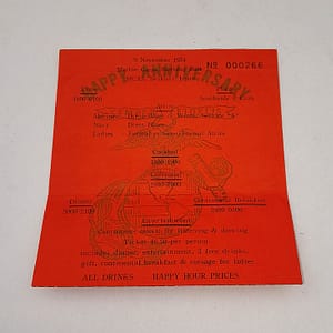 Vintage Authentic Original 1974 U.S. Marine Corps 199th Birthday Ball Ticket