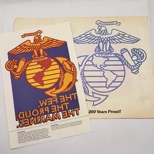 Vintage Authentic Original 1975 U.S. Marine Corps 200th Birthday (Iron on)