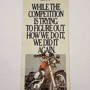 Vintage 1986 Molenaar Harley-Davidson Sportster Brochure
