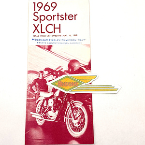 ORIGINAL HARLEY (1969 XLCH SPORTSTER) SALES PAMPHLET- KNUCKLEHEAD