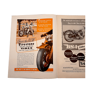 Vintage American Motorcycling Harley Indian Magazine (Aug 1951)