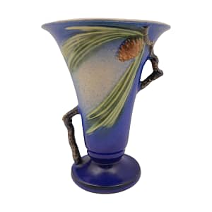 Genuine Antique 1940s Roseville Pinecone Pottery Vase Roseville, Ohio