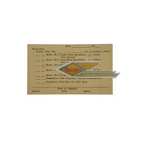 ORIGINAL HARLEY 1940’s “POWERFLOW SPROCKETS” ORDERING POST CARD- KNUCKLEHEAD
