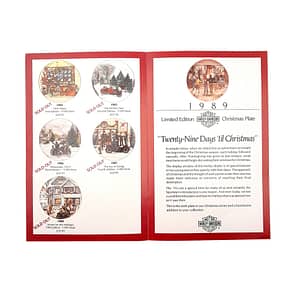 ORIGINAL HARLEY FACTORY 1989 LIMITED EDITION CHRISTMAS PLATE BROCHURE