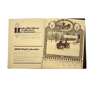 ORIGINAL HARLEY FACTORY 1979/80 CARD-CALENDER ANNOUNCEMENT BROCHURE