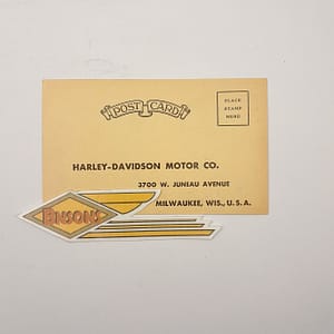 ORIGINAL HARLEY 1936 FACTORY “PARTS CATALOG” POST CARD-KNUCKLEHEAD