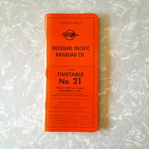 Authentic Original MISSOURI PACIFIC TIMETABLE NUMBER 21. NOV, 1983