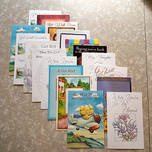 Get Well Greeting Cards #01 : New, Lot of 18