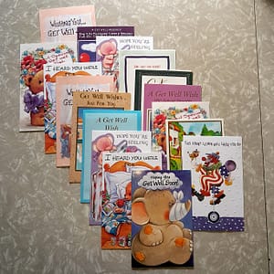 Get Well Greeting Cards #02 : New, Lot of 18