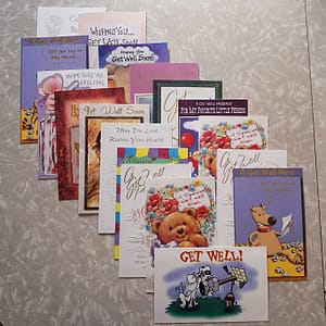 Get Well Greeting Cards #03 : New, Lot of 18