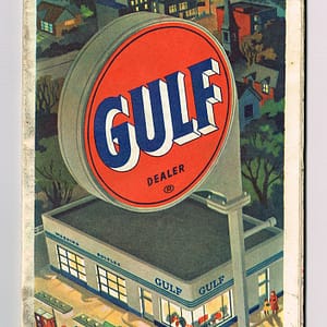 Vintage 1963 ‘ Gulf Gas ‘ New York New Jersey Tourgide Road Map