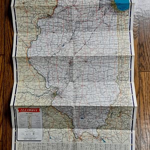 Vintage 1950s ‘ Gulf Gas ‘ Illinois – Iowa Tourgide Road Map