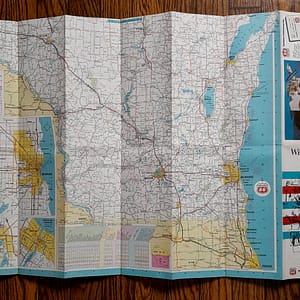 Vintage 1971 ‘ Phillips 66 ‘ Wisconsin Map