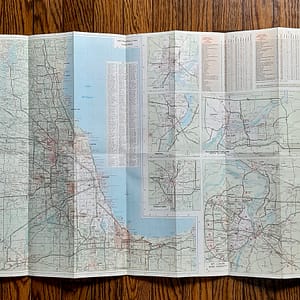 Vintage 1972 ‘ Phillips 66 ‘ Illinois Map