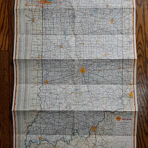 Vintage 1960 ‘ Shell Gasoline ‘ Indiana Map