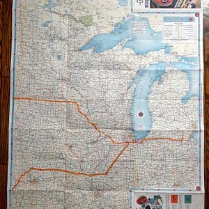 Vintage 1960s ‘ Gulf Gas ‘  North Eastern and North Central USA Tourgide Map