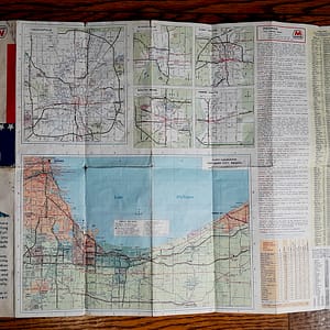Vintage 1975 ‘ Marathon Gasoline ‘ Indiana Map