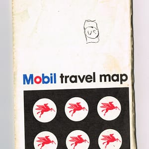 Vintage 1969 ‘ Mobile Gasoline ‘ Illinois and Chicago & Vicinity Map