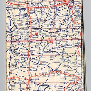 Vintage 1953 ‘Texaco’ Touring Map Arkansas Louisiana Mississippi Easter Texas OK