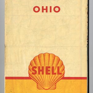 Vintage 1940s ‘ Shell Gasoline ‘ State of Ohio Map