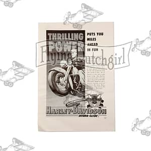 Original 1954 Harley-Davidson Hydra-Glide “THRILLING POWER” Counter Flyer