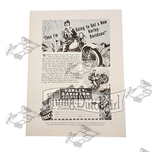 Original Harley-Davidson 42 WLA “Going to get a New Harley” Counter Flyer