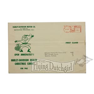Original Vintage 1963 Harley-Davidson “CHRISTMAS CARD” Shipping Envelope