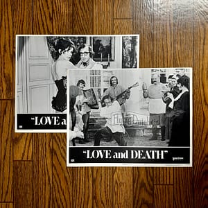1975 ‘ Love and Death ‘  Movie Theater Lobby Card Set of 2 – Woody Allen
