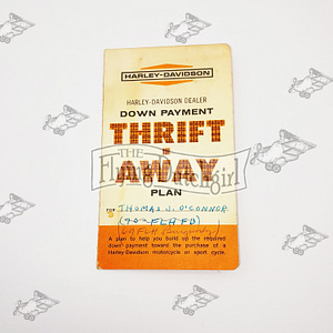 ORIGINAL HARLEY 1960’s THRIFT-AWAY PLAN PASS BOOK