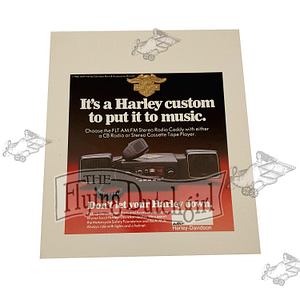 Original 1980 Harley-Davidson “AM/FM STEREO RADIO CADDY” Parts Counter Flyer