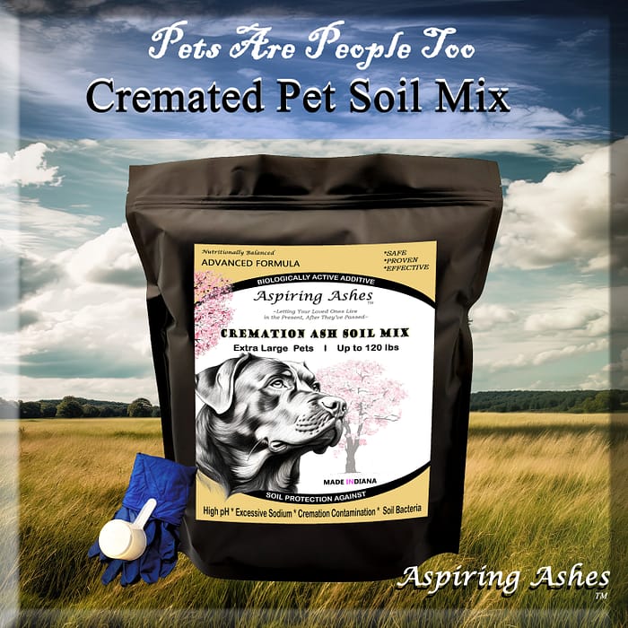 Aspiring Ashes eco-friendly cremation ash soil mixture for pet ashes - Available in 5 sizes from extra small to extra large