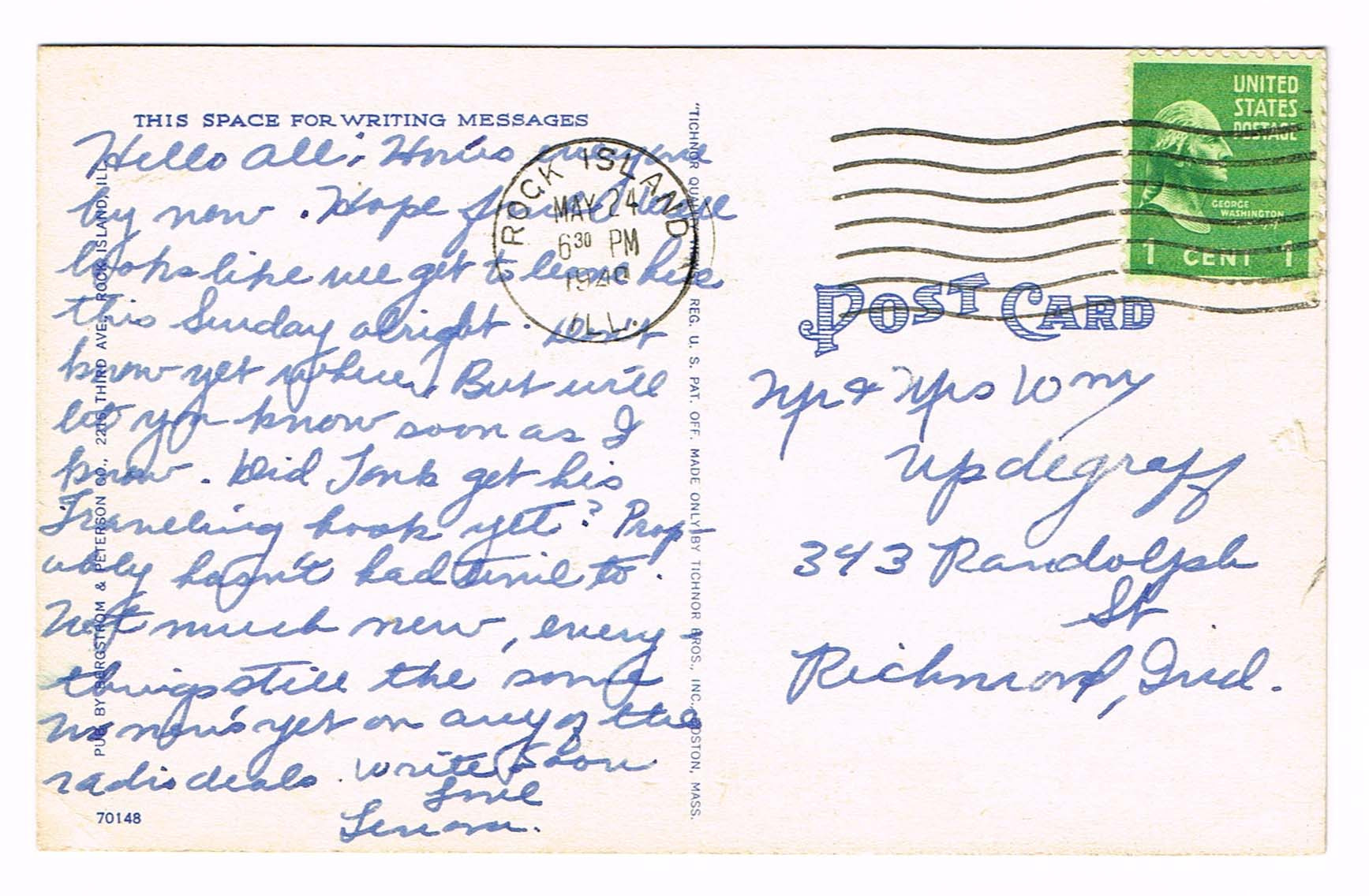 Vintage Postcard – 1949 Centennial Bridge, Rock Island, Ill. – The ...