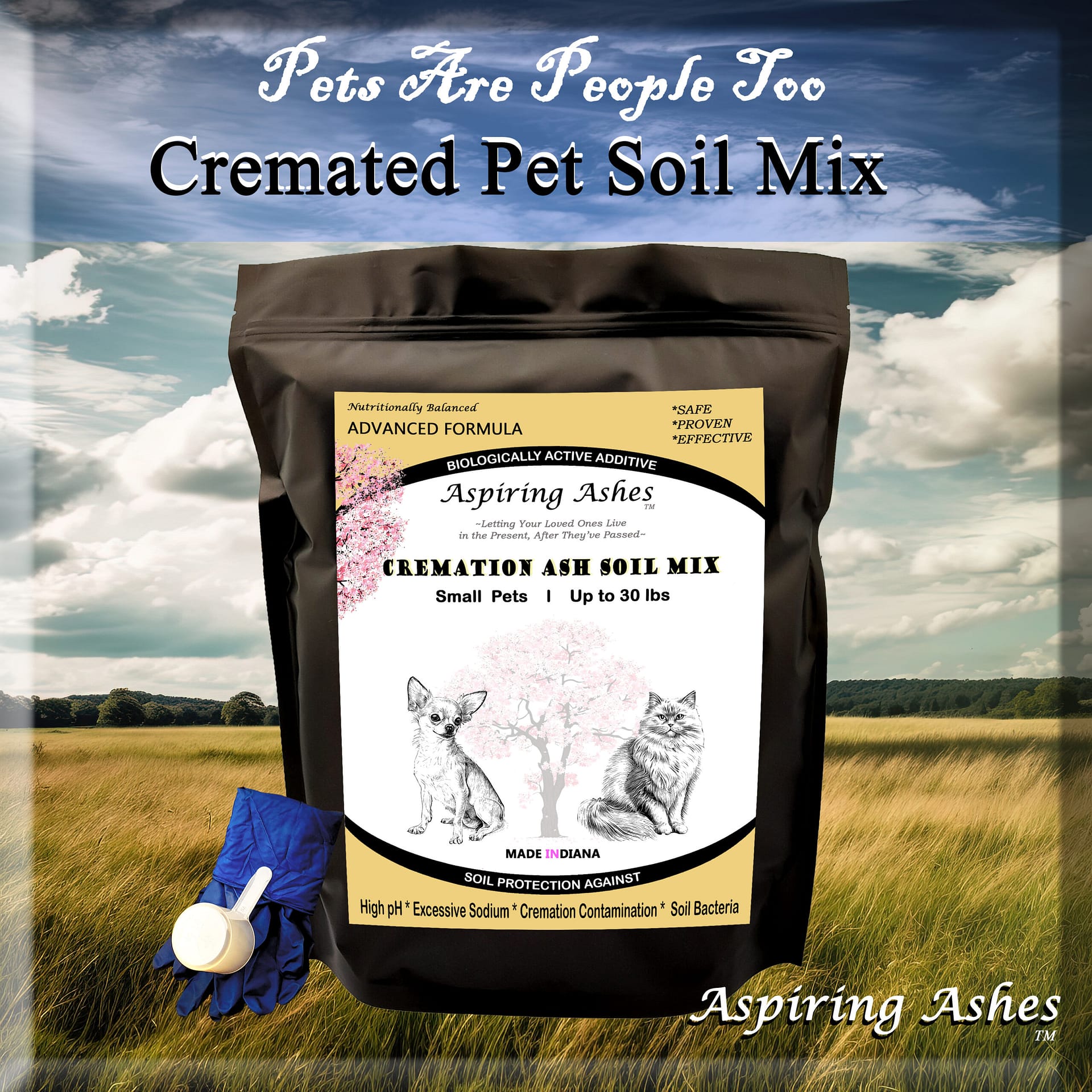 Premium Soil Mix for Pet Ashes: Small Pet Memorial  Kit