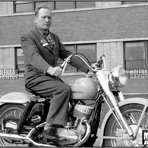 Harley-Davidson Vintage Photo Harry Molenaar on the Starting Line 